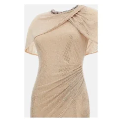 Rhinestone Drape Maxi Kjole