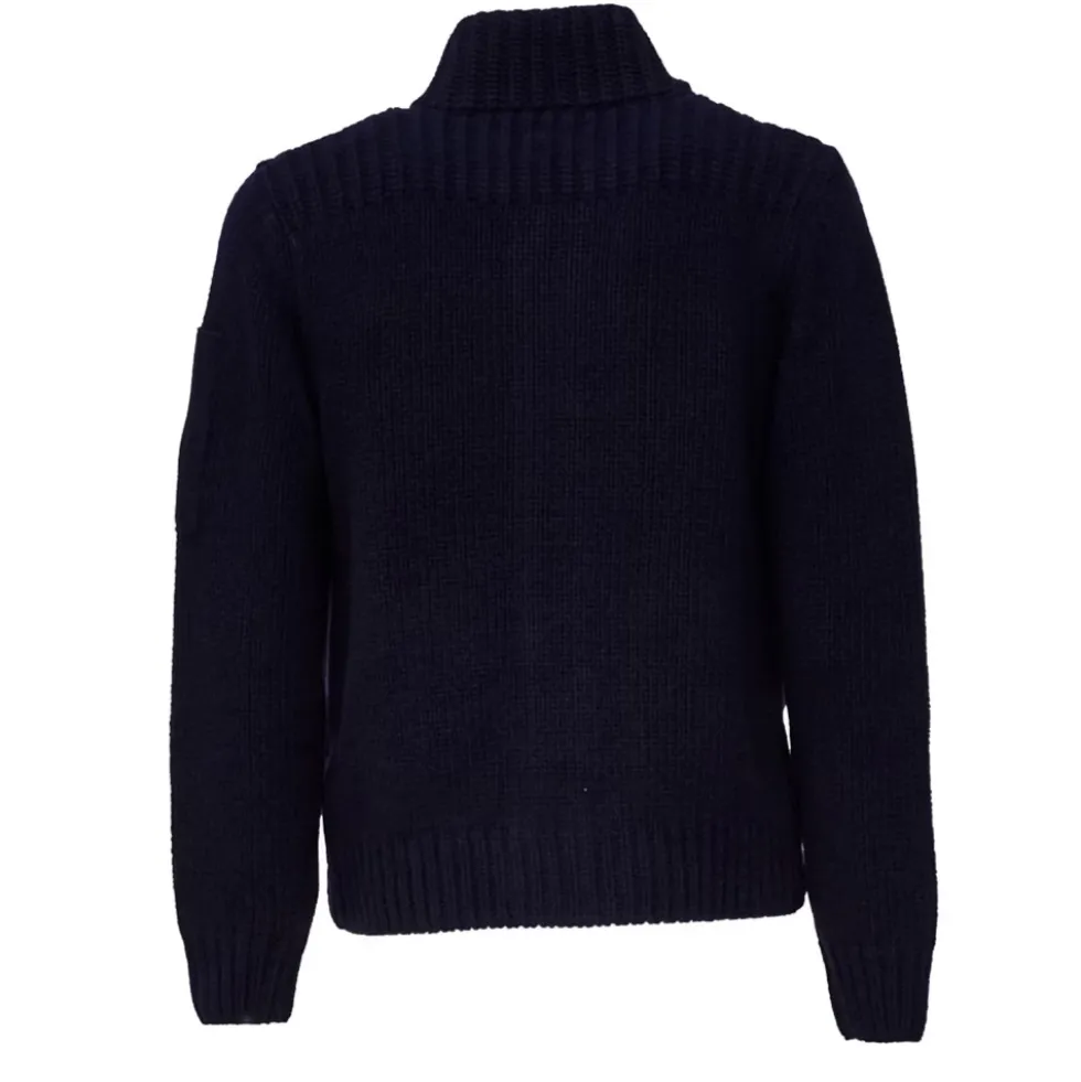 Rib-Knit Knap Cardigan