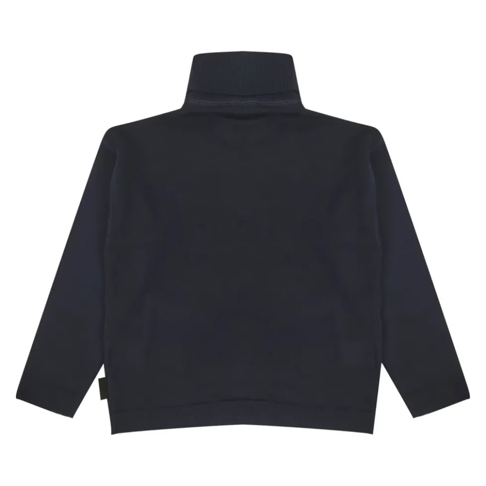 Ribstrikket rullekrave sweater