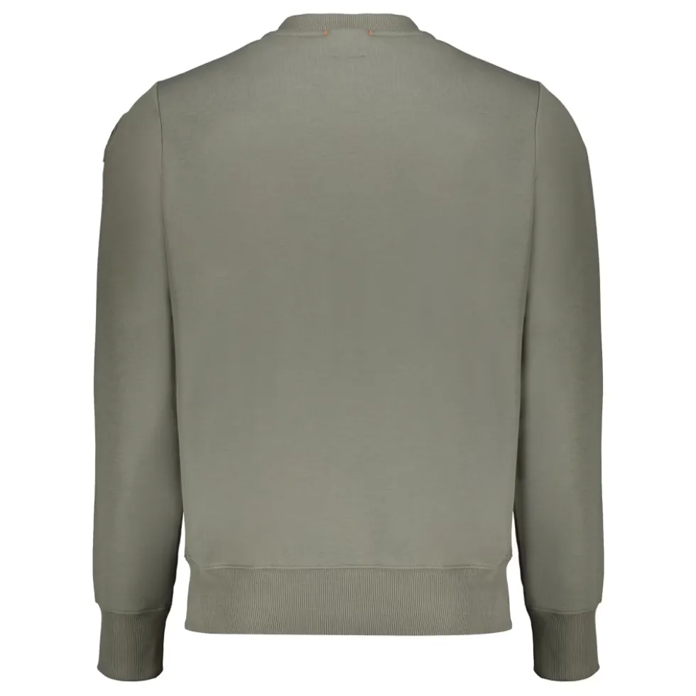 Ribstrikket sweatshirt med rund hals og logomærke