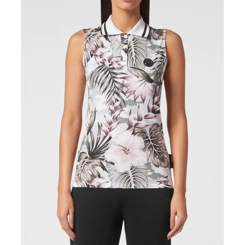 Ærmeløs poloshirt