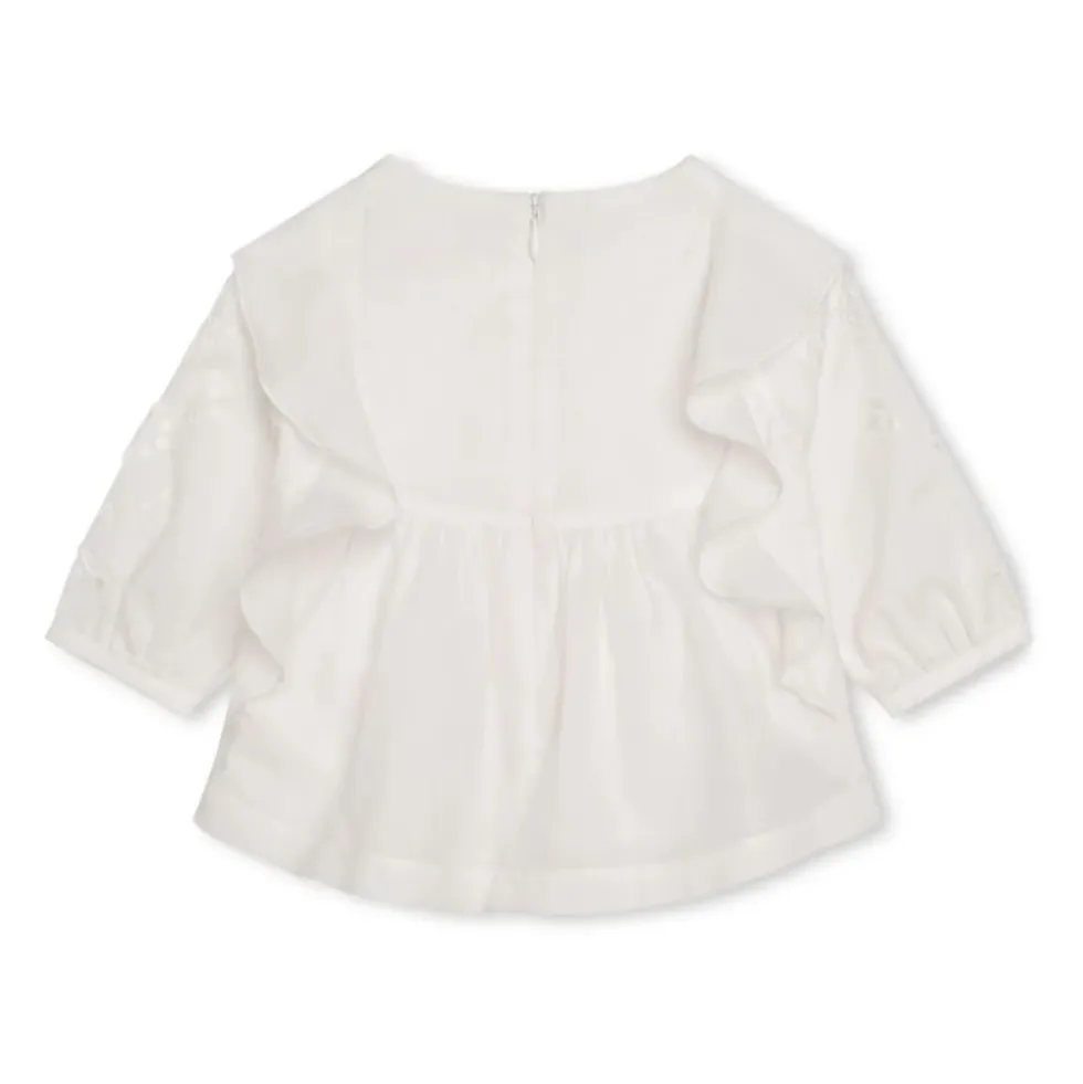 Ruffled Cotton Blouse