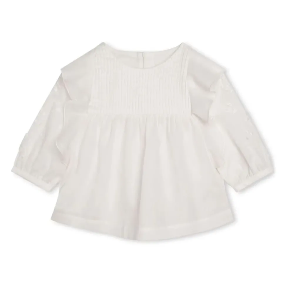 Ruffled Cotton Blouse