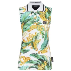 Scratch-print Ærmeløs Polo Shirt