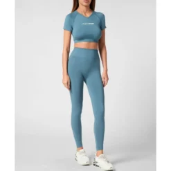Seamless Cropped T-shirt V-Neck SS Logo