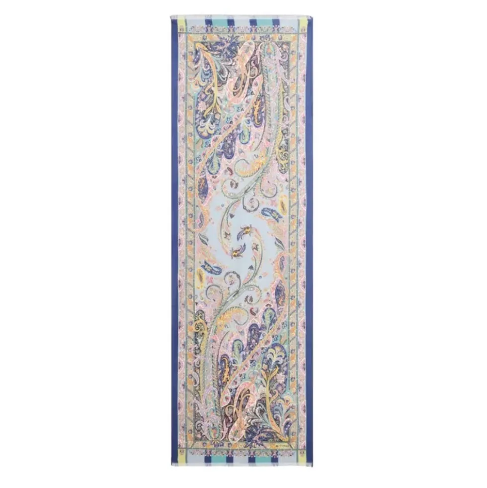 Silketørklæde med Paisley-print