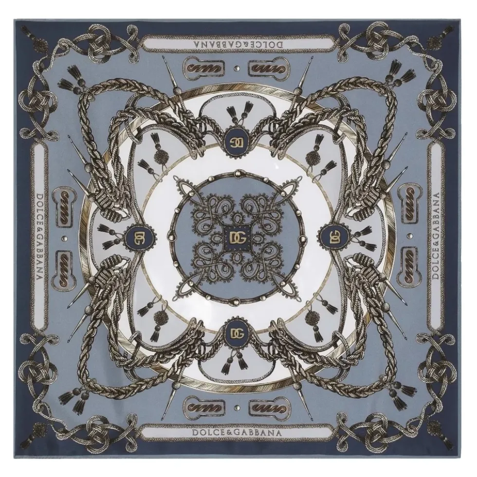 Silk Scarf med Brandet Print