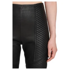 Slim-fit læderbukser