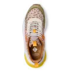Sneakers i ruskind og teknisk stof