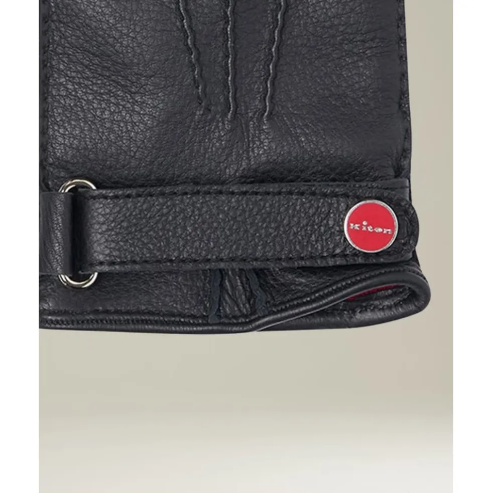 Sort Deerskin Handsker med Cashmere Foring