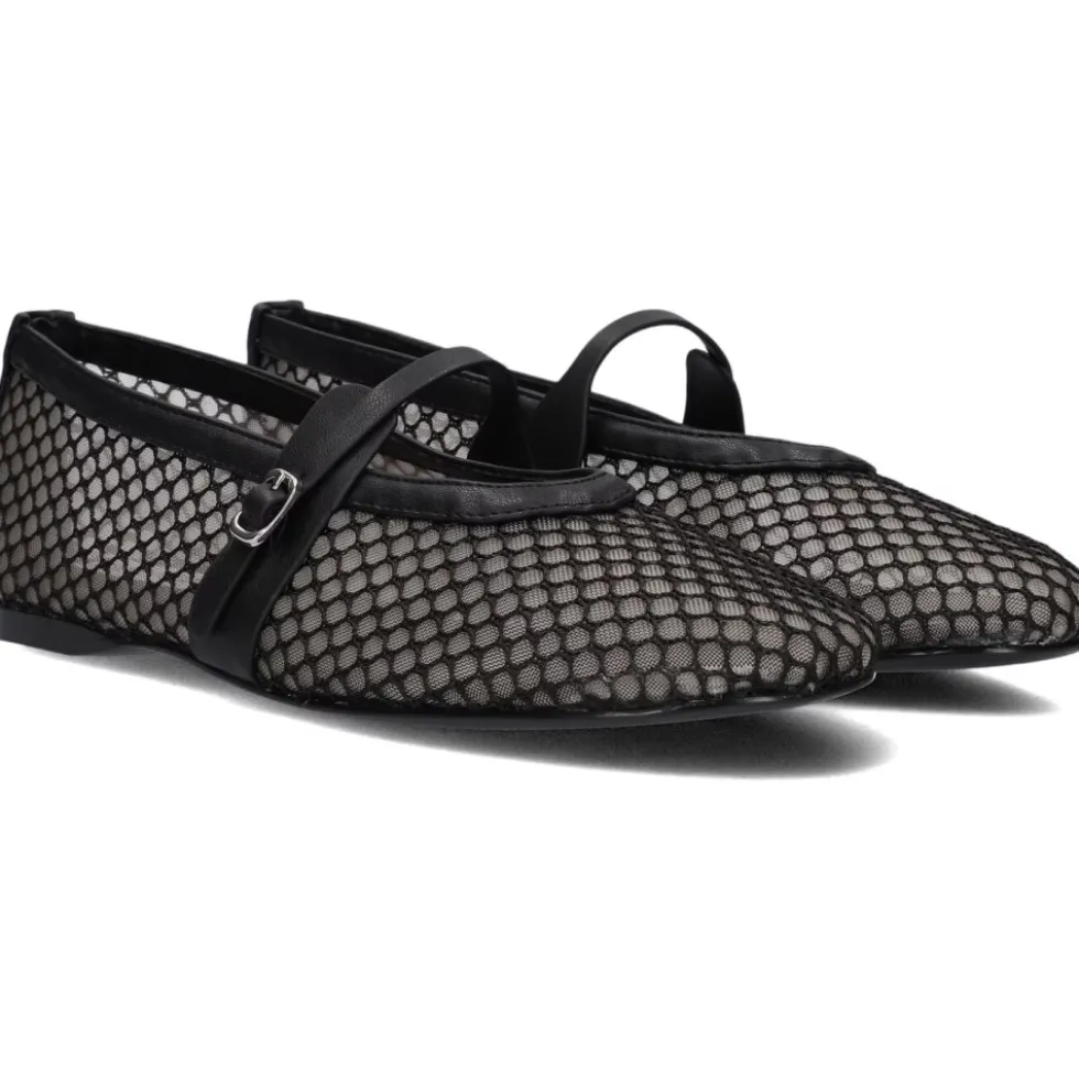 Sorte Mesh Ballerina Sko