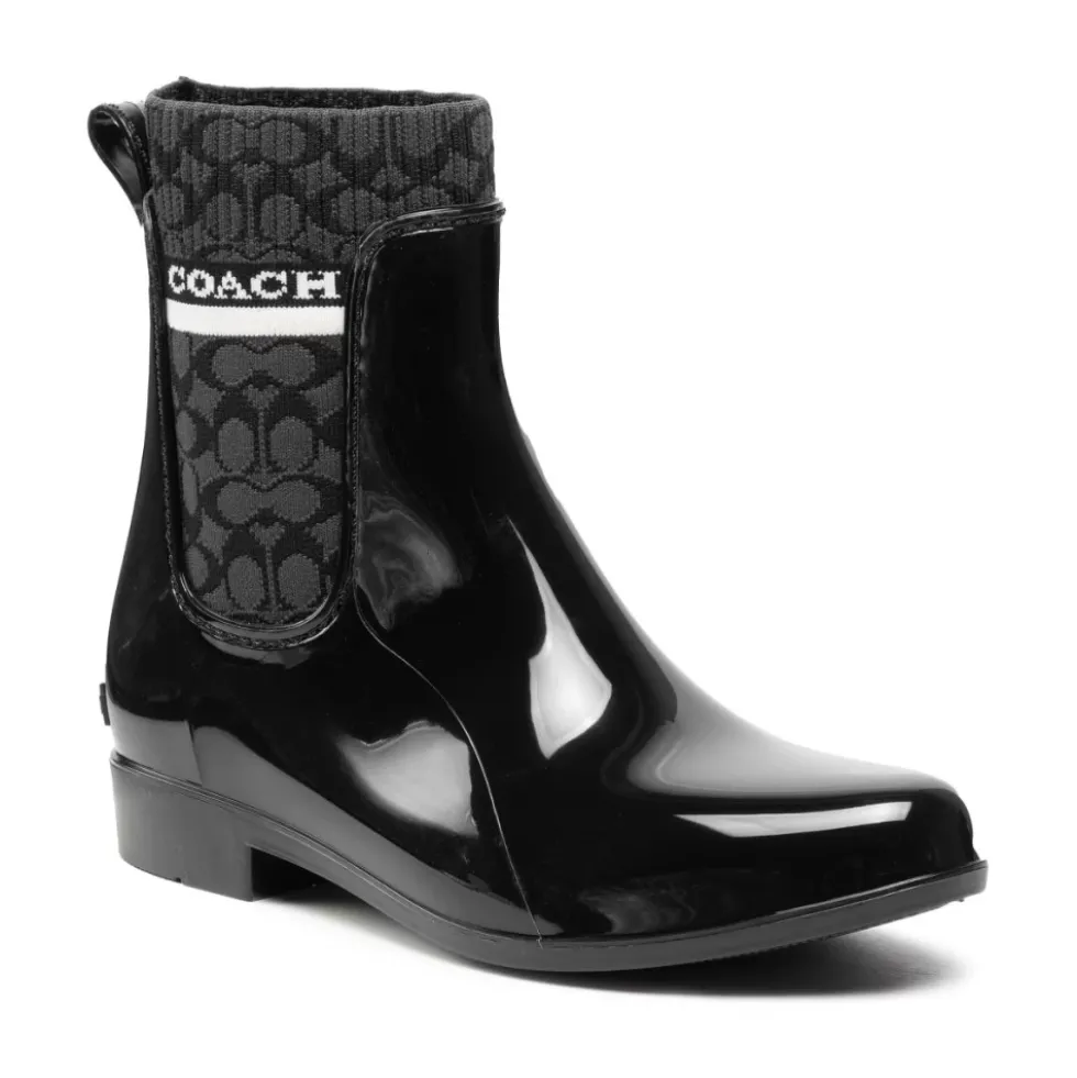 Sort Gummistøvle i Wellington-stil