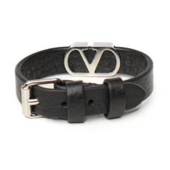 Sort Læderarmbånd Bijoux