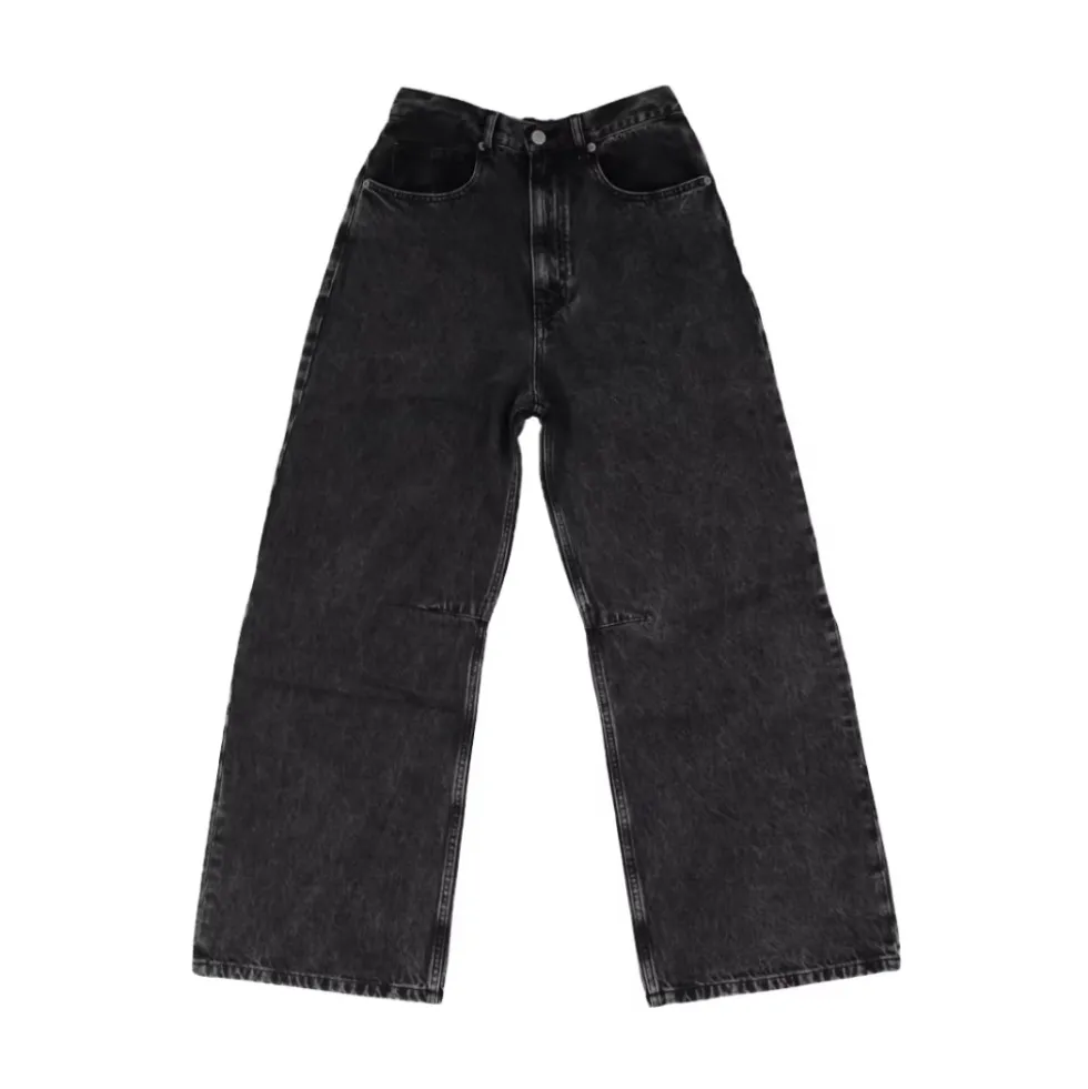 Sort Logo Jeans Lynlåslukning