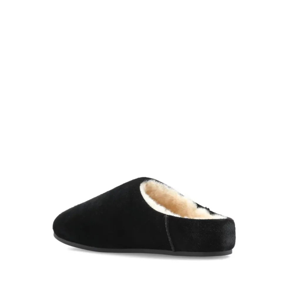 Sort Ruskind Fåreskind Sandaler