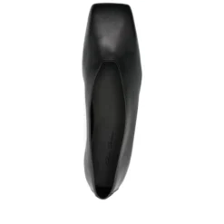 Sort Slip-On Firkantet Tå Sko