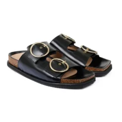 Sort Slip-On Sandal med Blød og Fleksibel Gummisål