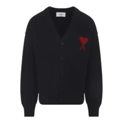 Sort Uld V-Hals Cardigan AW25