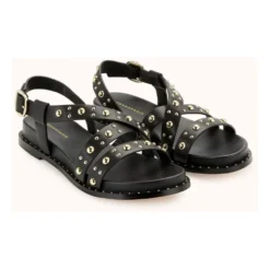 Stilfuld Rock Sandal med Gyldne Nitter