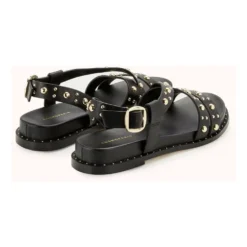 Stilfuld Rock Sandal med Gyldne Nitter