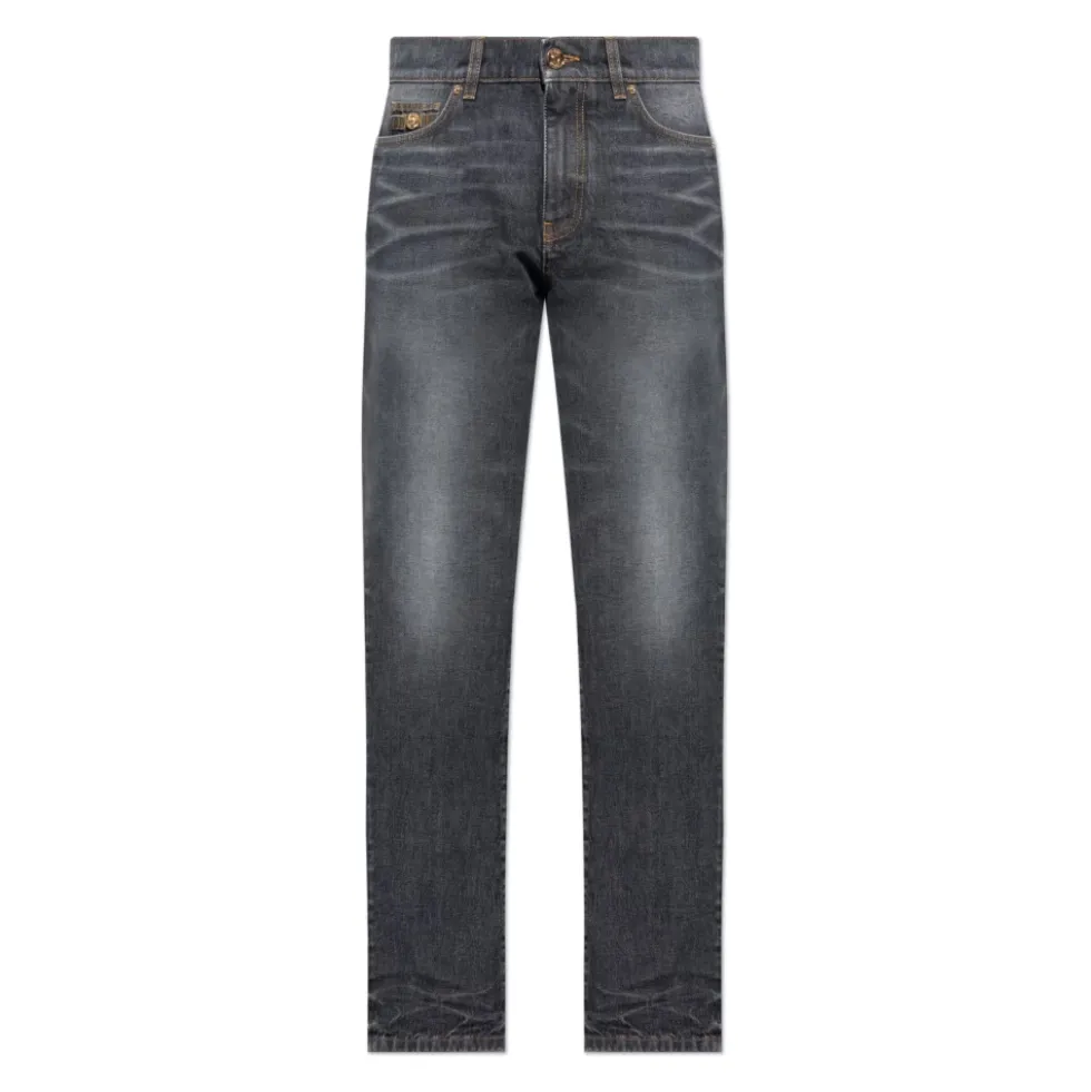 Straight-leg jeans
