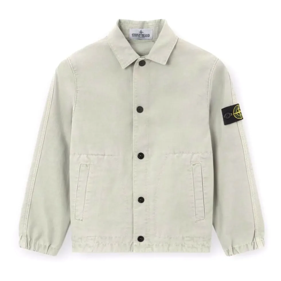 Stretch Cotton Canvas Coach Jacket