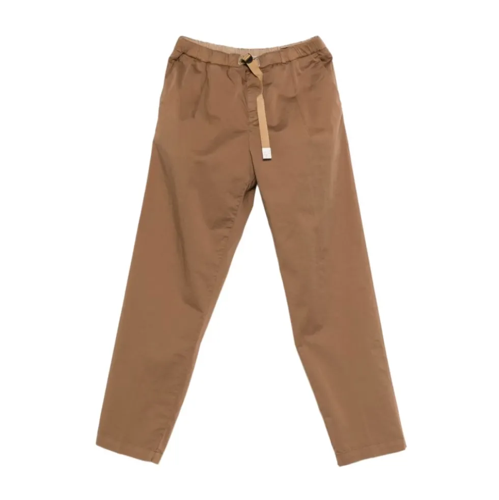 Stretch Cotton Straight Trousers
