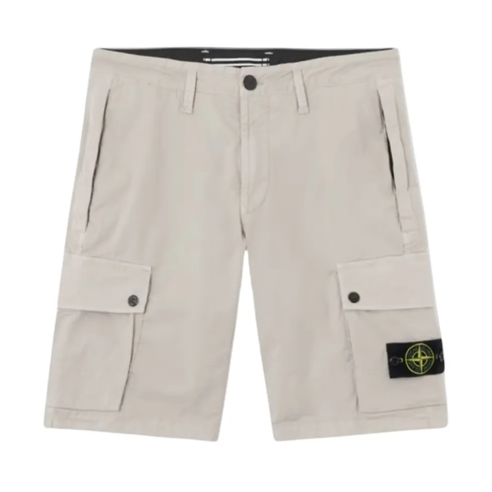 Stretch Cotton Twill Shorts