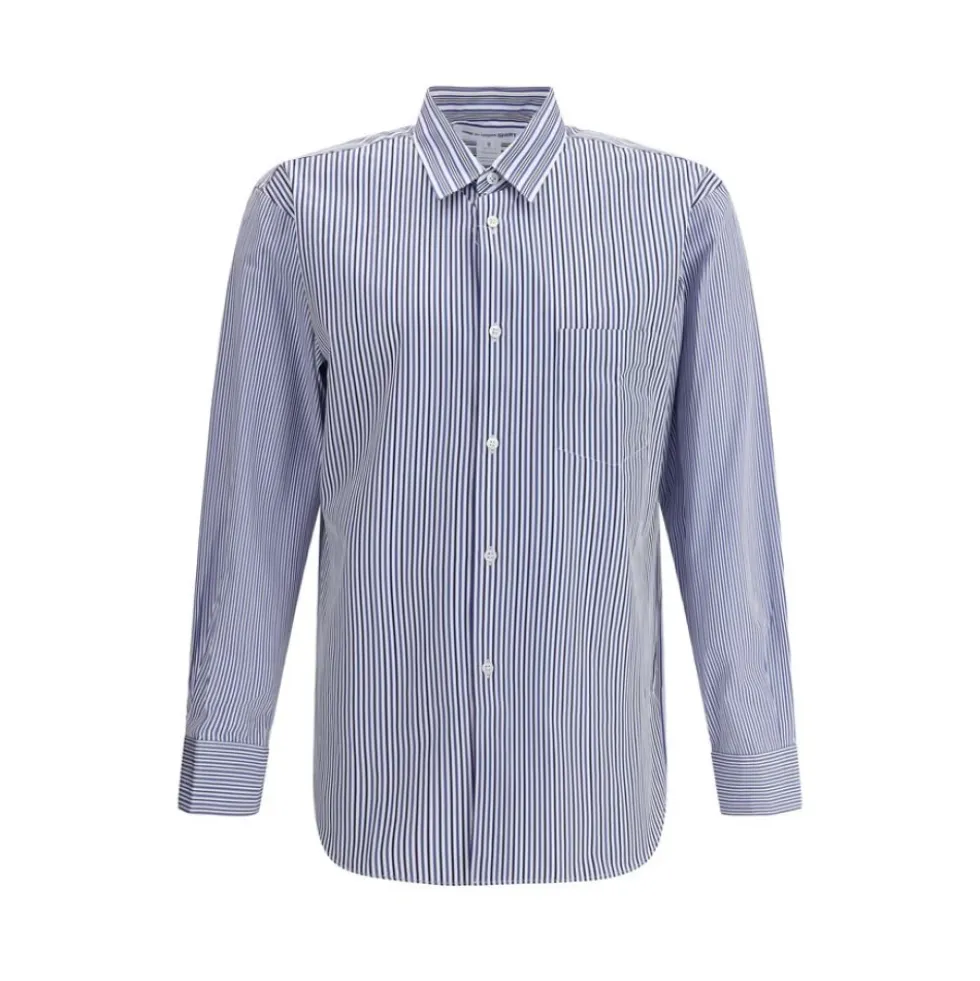 Stribet Bomuldsskjorte Elegant Stil