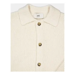 Strikket cardigan med brandede knapper