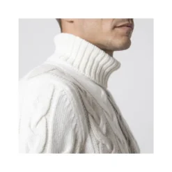 Strikket sweater med rullekrave