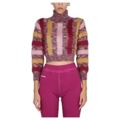 Striped Crop Turtleneck