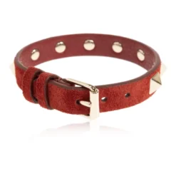 Suede Bracelet With Studs