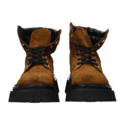Suede Lace-Up Ankelstøvler