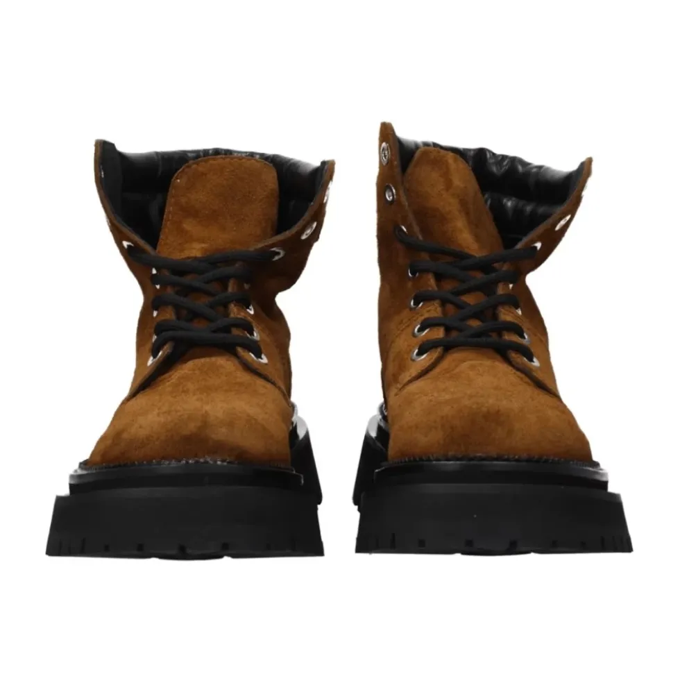Suede Lace-Up Ankelstøvler