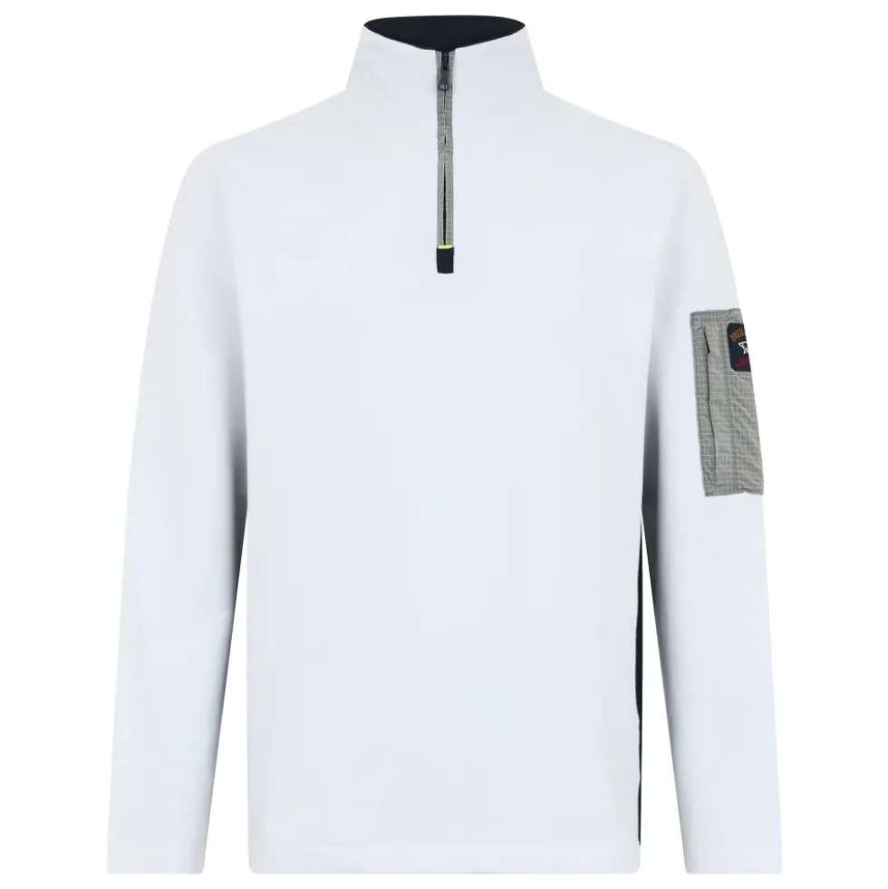 Sweatshirt med høj krave og lynlås