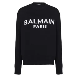 Sweatshirt med rund hals og logo