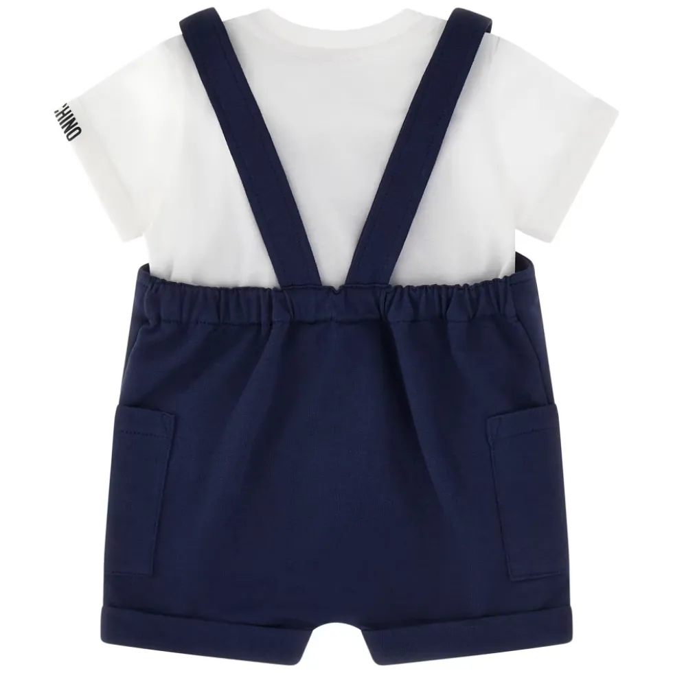 Teddy Bear T-shirt og Overalls Sæt