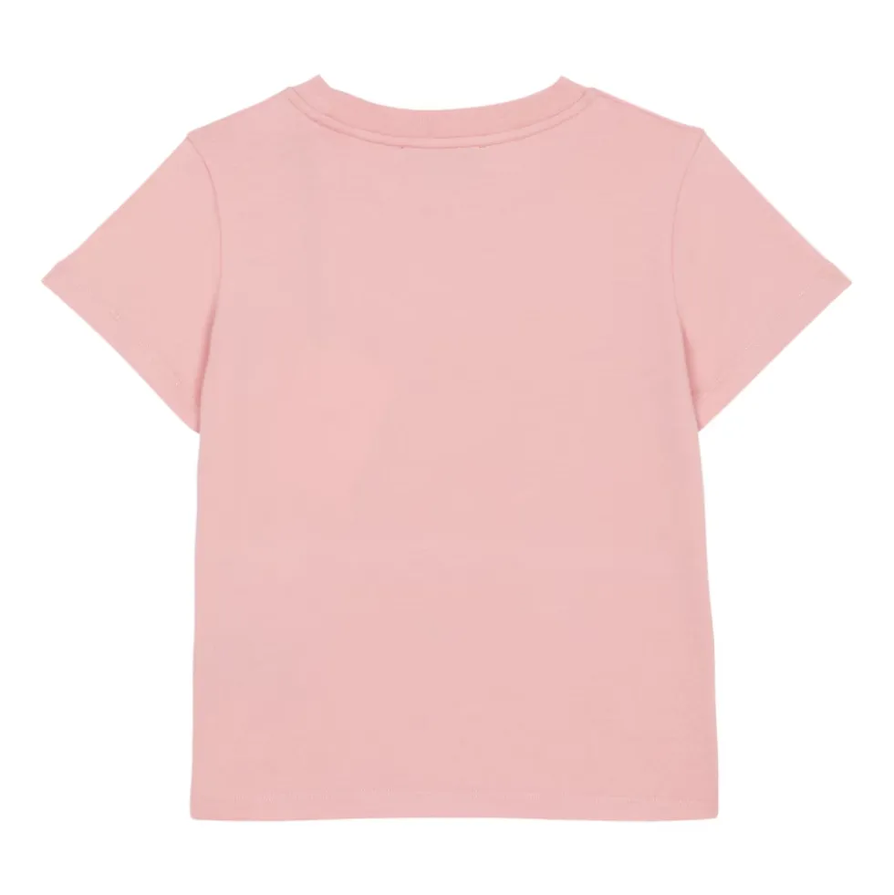 T-shirt med flocktrykt logo