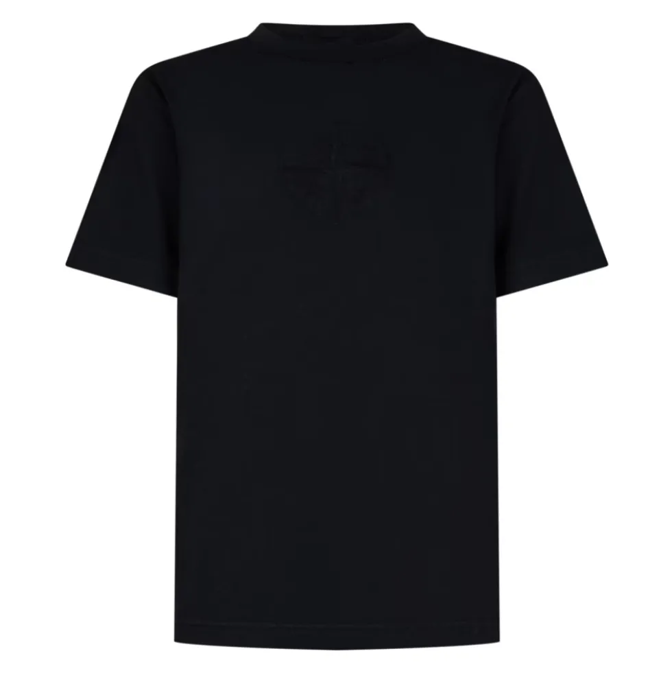 T-shirt med præget logo