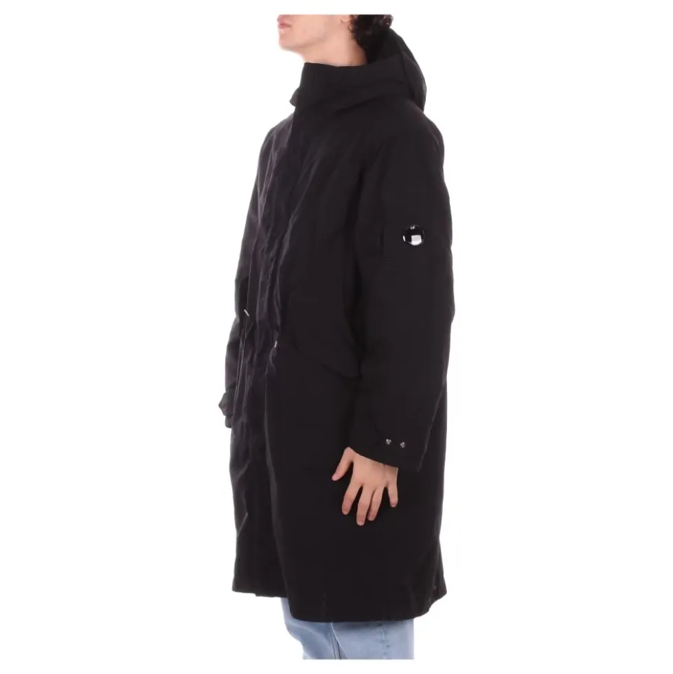 Twill Parka med Hætte og Vattering