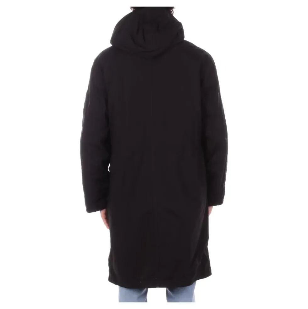 Twill Parka med Hætte og Vattering
