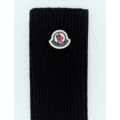Uldstrikkede handsker med logo patch