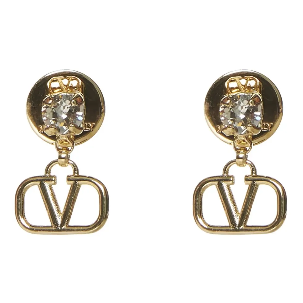 VLogo Signature Øreringe med Swarovski Krystaller