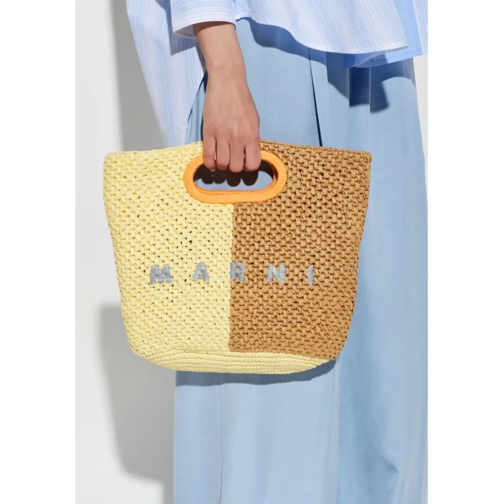Vævet Tote Bag med Logo Detalje