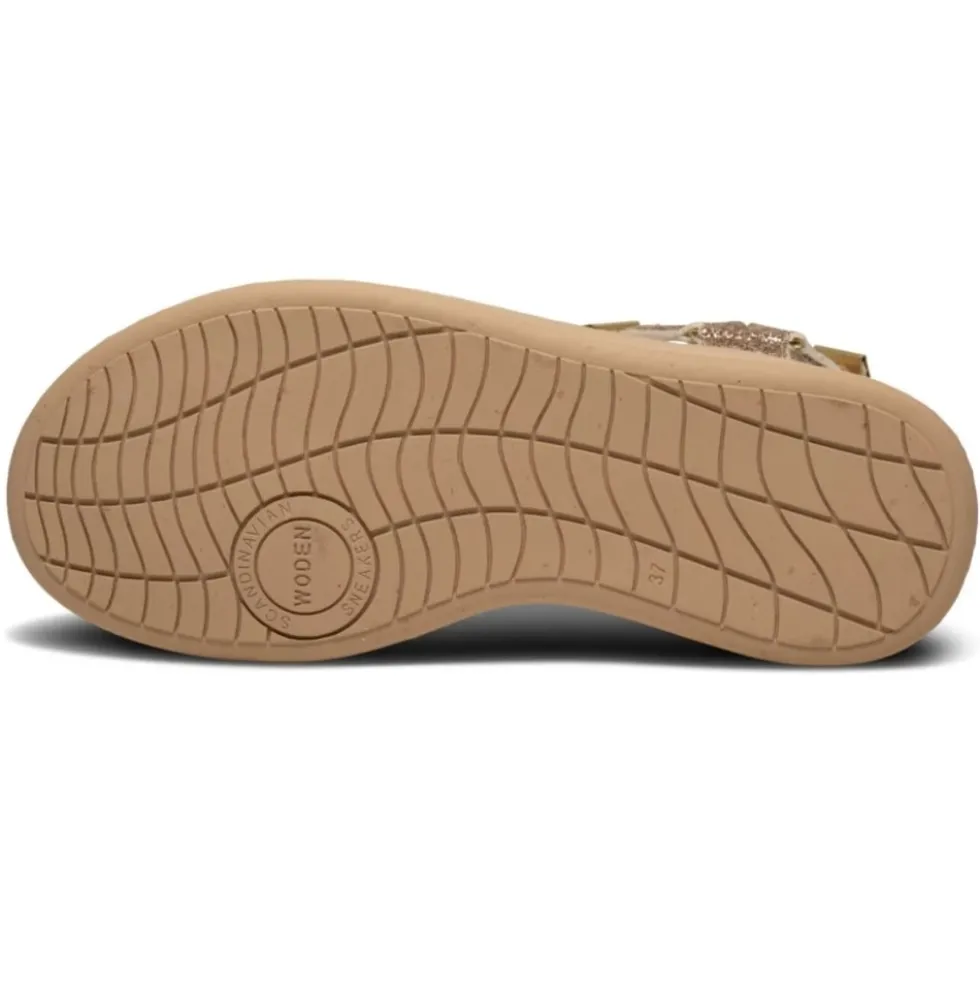 Woden - Sandal, Line Glitter - Coffe Cream / Multi