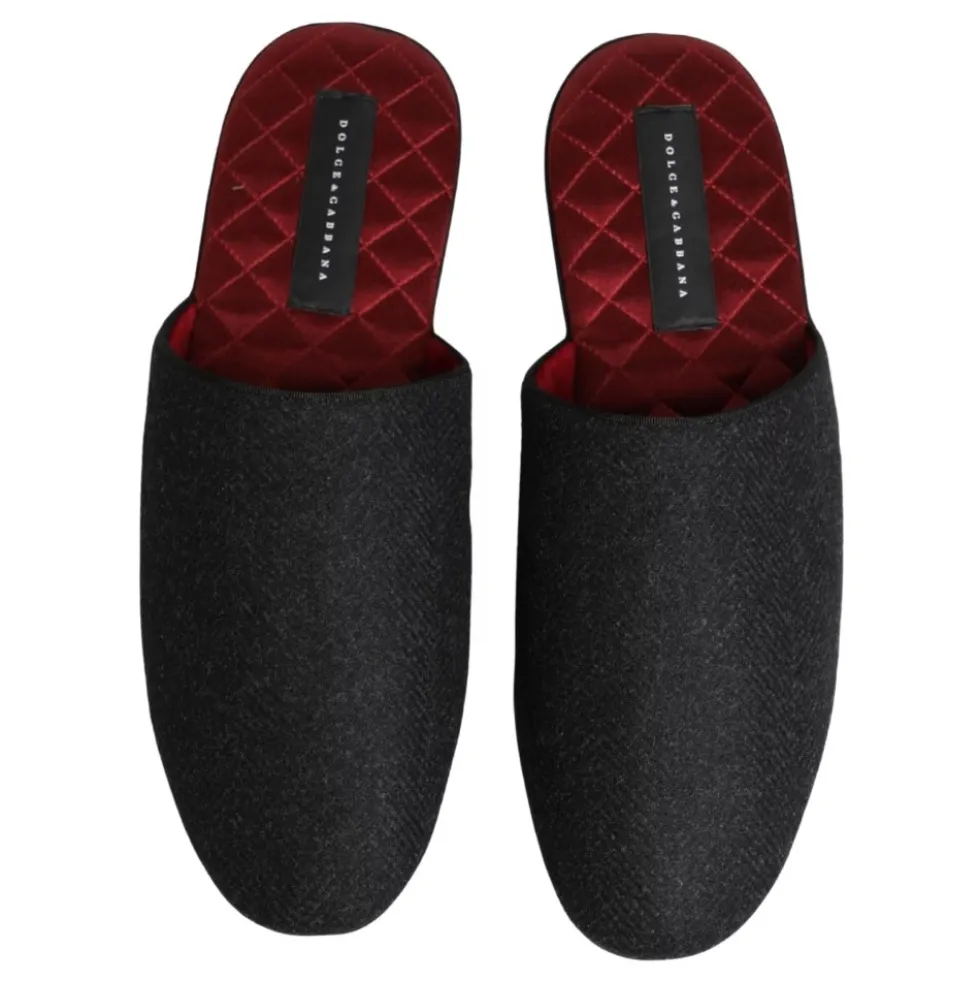 Wool Cashmere Quilted Slippers