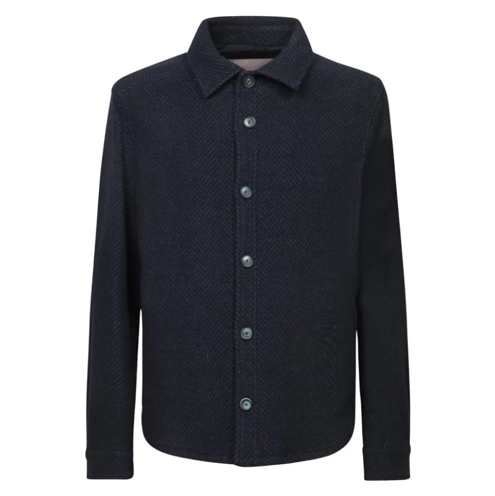 Wool Herringbone Overshirt