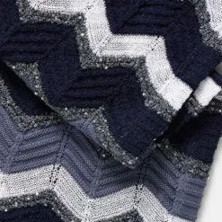 Zig Zag Paillettes Scarf 40x200