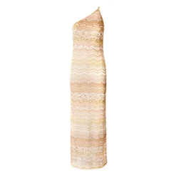 Zigzag Sequined Lamé Maxikjole